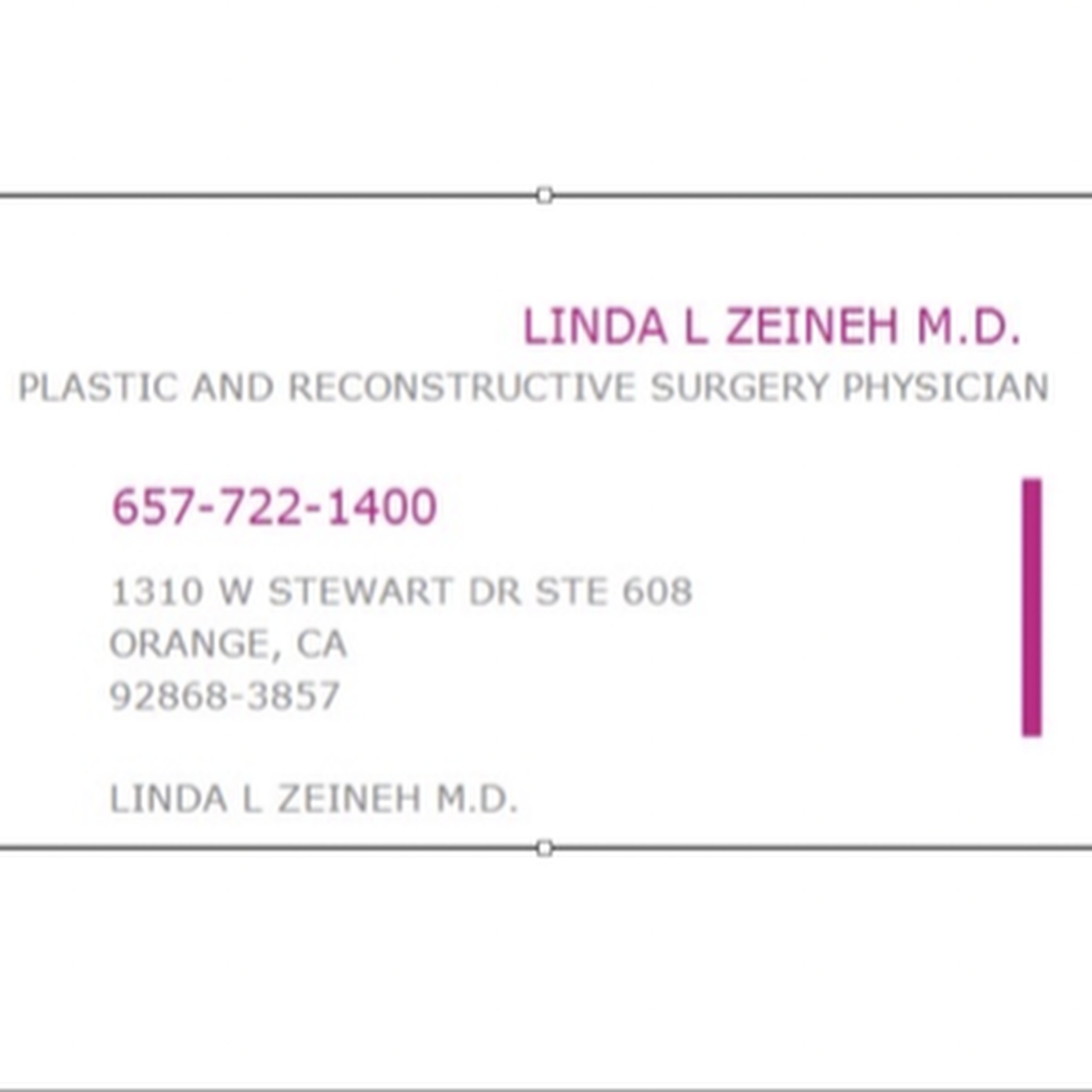 Dr. Linda L. Zeineh,