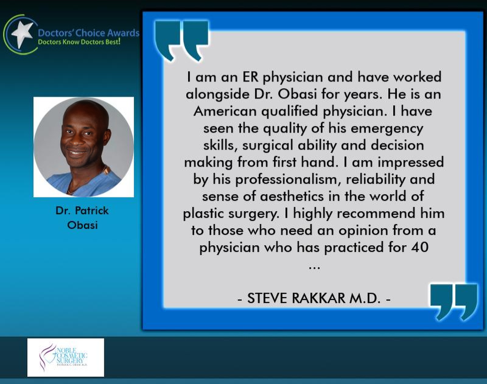 Dr. Patrick Obasi,