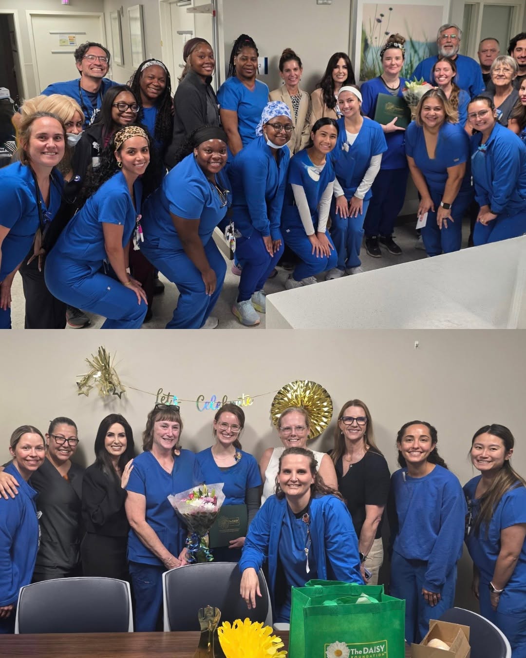 Instagram post by Ahmed Altan: Big moments of care deserve to be celebrated. 💙🌼 For Kathy Cramer, it meant recognizing when a patient wasn’t feeling like herself and tak…