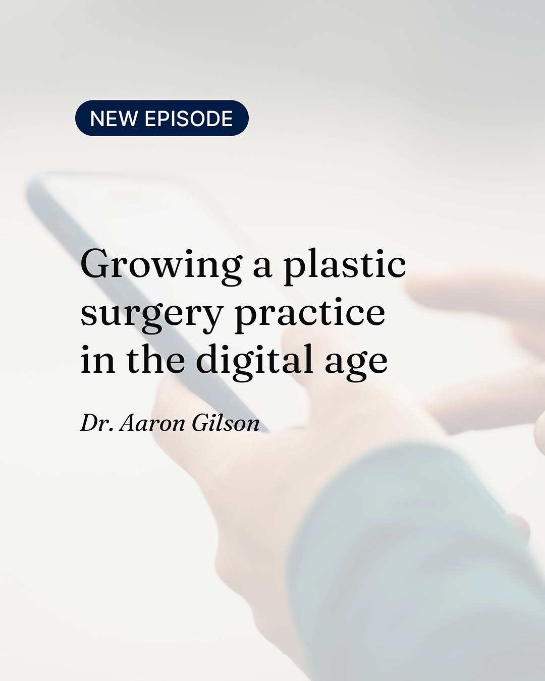 Instagram post by Dr. Aaron Gilson, DO: How is technology changing the way plastic surgery practices are built and run? Dr. Caleb Steffen sits down with board-certified plastic and…
