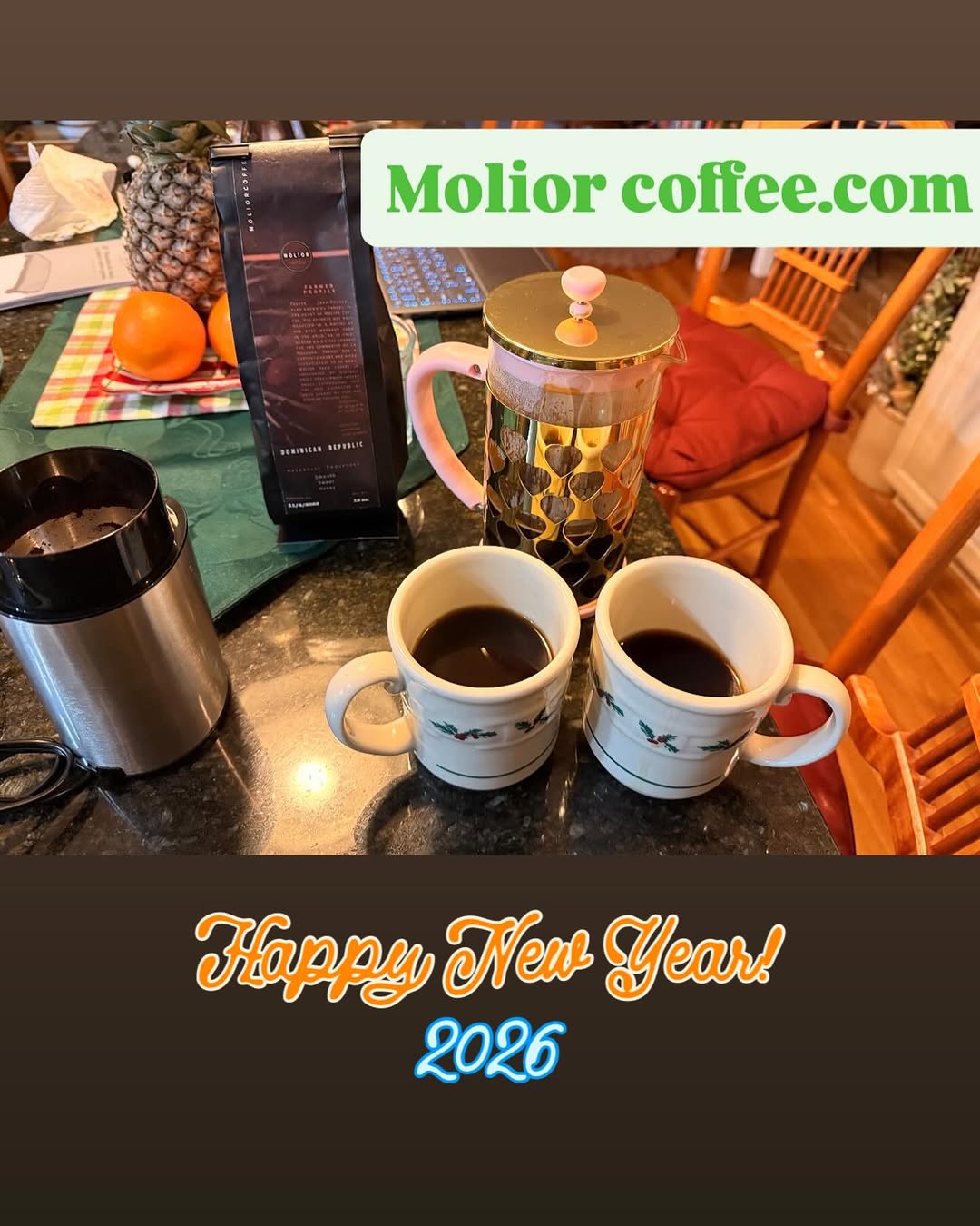 Instagram post by Dr. Adam G. Newman: https://moliorcoffee.com/collections/all Enjoying breakfast at my childhood home with Mom and morning coffee! Go to the website and read the…