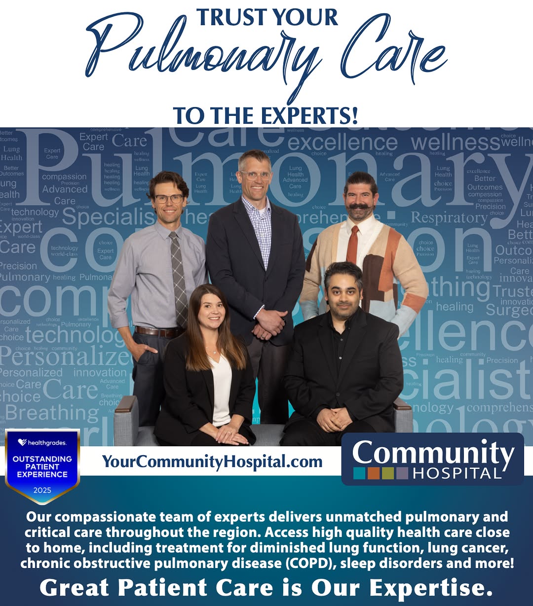 Instagram post by Dr. Adam L. Baker: Breathe easier knowing expert pulmonary care is available right here in our community. Whether you're managing a chronic lung condition, nee…