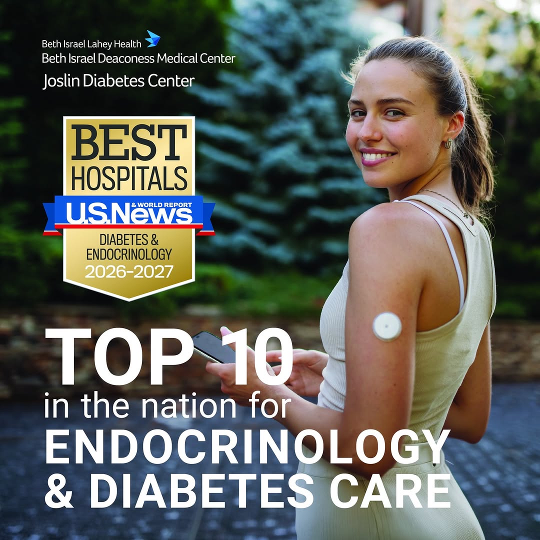 Instagram post by Dr. Adam M. Tobias: BIDMC, in partnership with Joslin Diabetes Center, has been recognized by U.S. News & World Report as a Top 10 hospital in the nation for En…