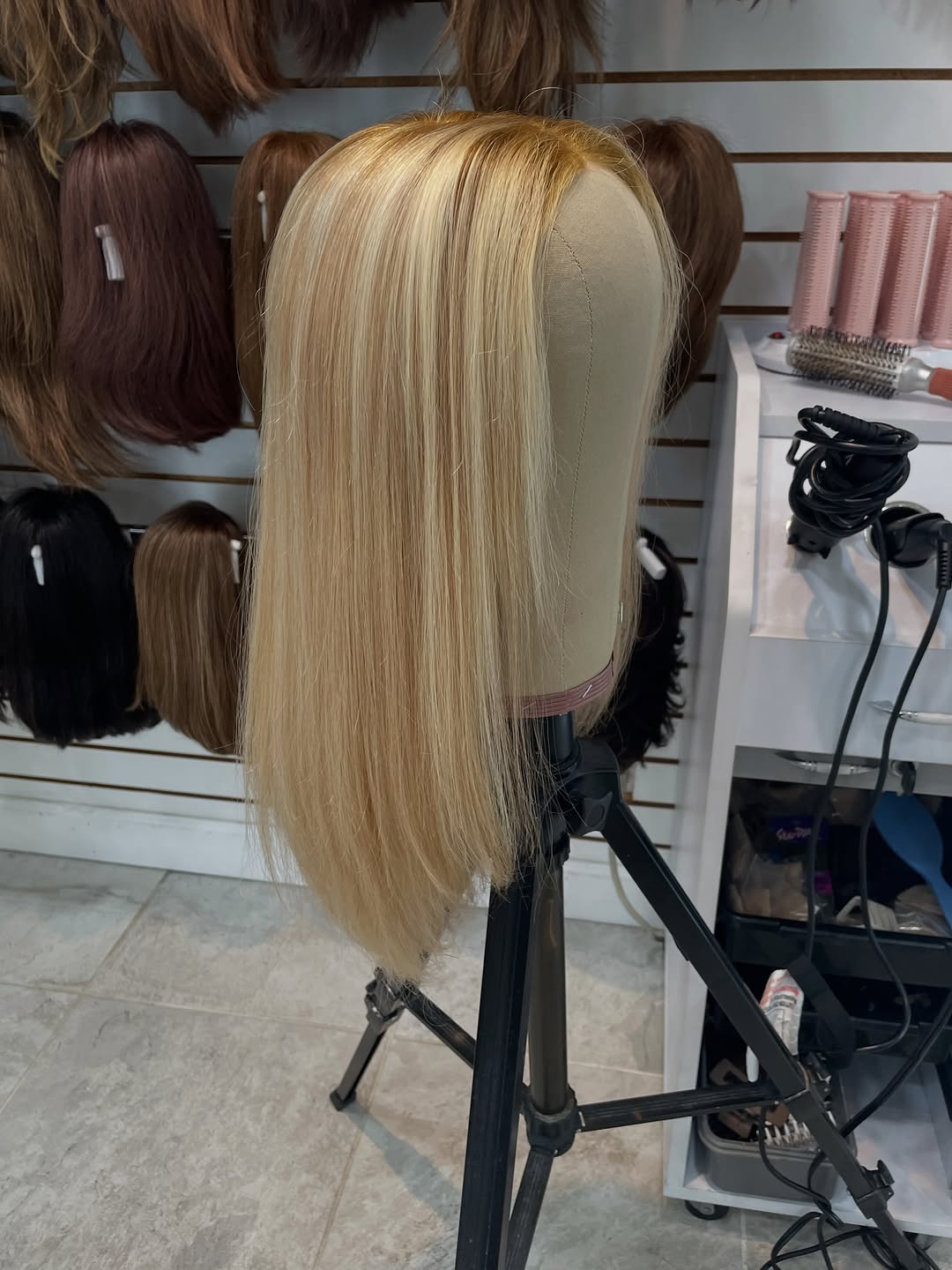 Instagram post by Dr. Adam S. Greenberg: Another beautiful serviced human hair wig! We would love to help you with your hairpieces! Give us a call! 941-600-6387
