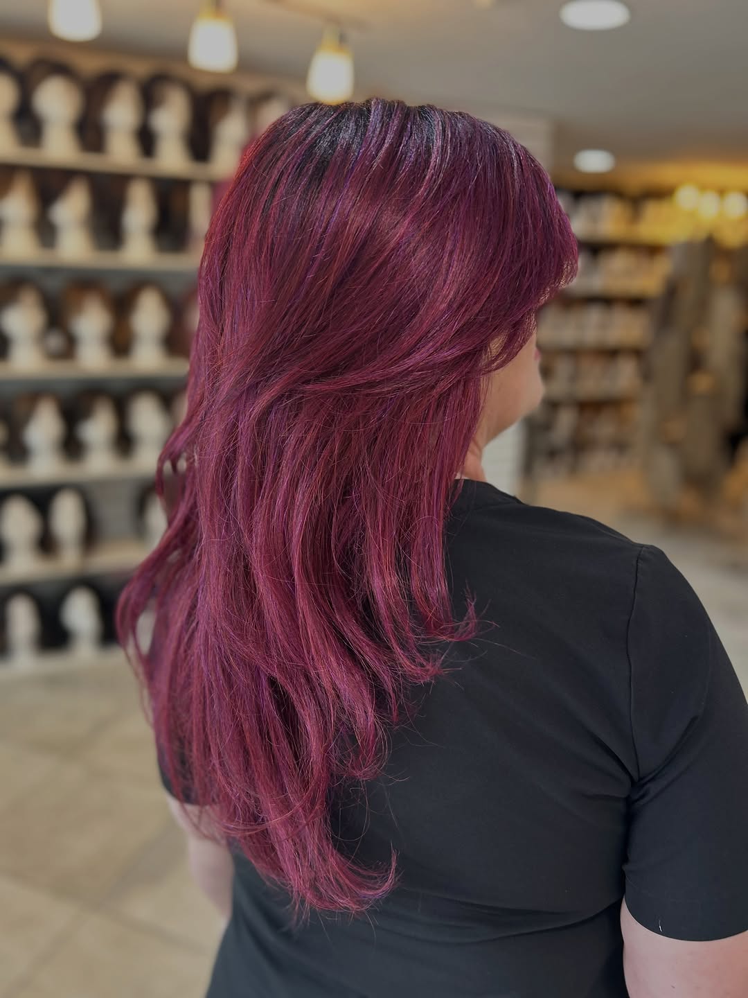 Instagram post by Dr. Adam S. Greenberg: Our gorgeous client found her perfect hair! We cannot be more happy for her! 🩷
