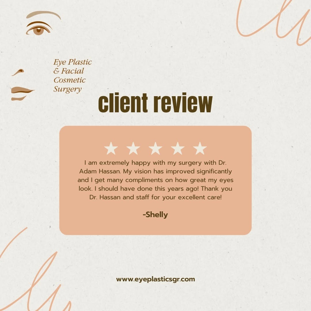 Instagram post by Dr. Adam S. Hassan: 🌟 Another glowing review 🌟 We're thrilled to receive such kind words about Dr. Hassan. Thank you for trusting us with your care! Your sati…
