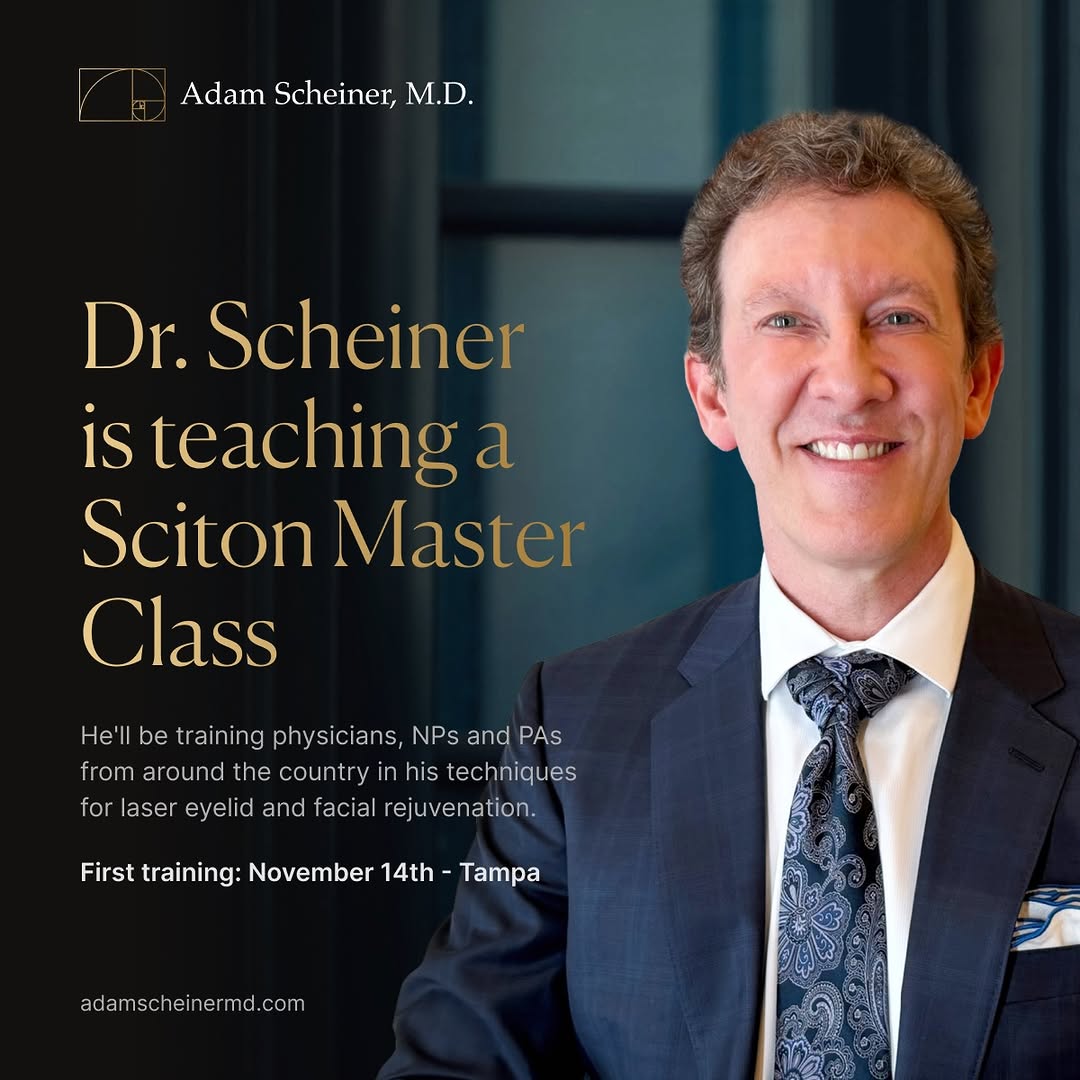 Instagram post by Dr. Adam Scheiner: Dr. Scheiner is teaching a Sciton Master Class in Tampa this November. He’ll be training physicians, NPs and PAs from around the country in …