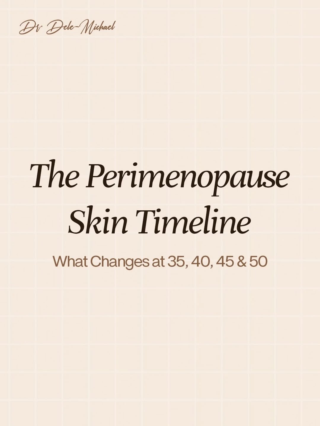 Instagram post by Dr. Adebola Dele-Michael: They told you it’s just aging… but your skin has been trying to tell you a different story 🤍 from subtle changes to visible shifts nothing …