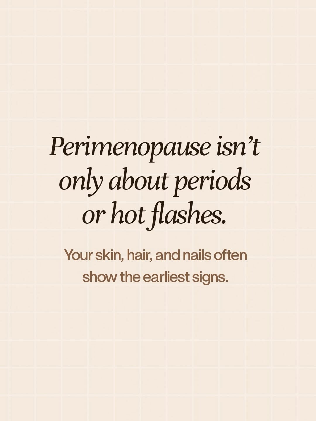 Instagram post by Dr. Adebola Dele-Michael: Your skin often shows the first signs of perimenopause before you notice other symptoms. Learn the 6 dermatologic changes to watch for and u…