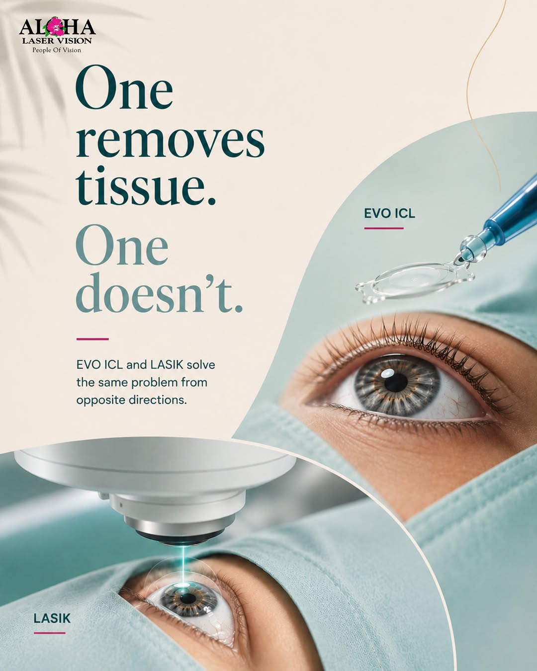 Instagram post by Dr. Alan Faulkner: Not a LASIK candidate? Your vision correction journey shouldn't end there.👇 While LASIK works by reshaping the cornea, EVO ICL takes a comp…