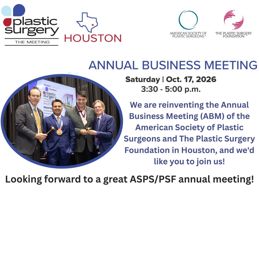 Instagram post by Dr. Alan Matarasso: Looking forward to Plastic Surgery The Meeting (PTSM), the great annual meeting of ASPS/PSF in Houston! #PlasticSurgeonMatarasso #plasticsur…