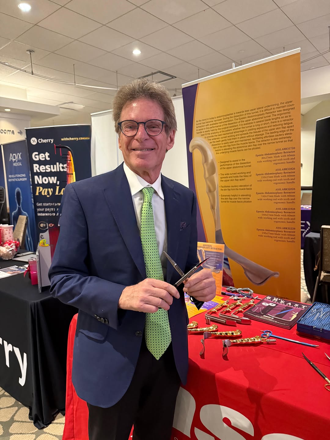 Instagram post by Dr. Alan Matarasso: The Matarasso Super Cut Facelift Scissors for precision in facelift surgery, created by Dr. Matarasso.