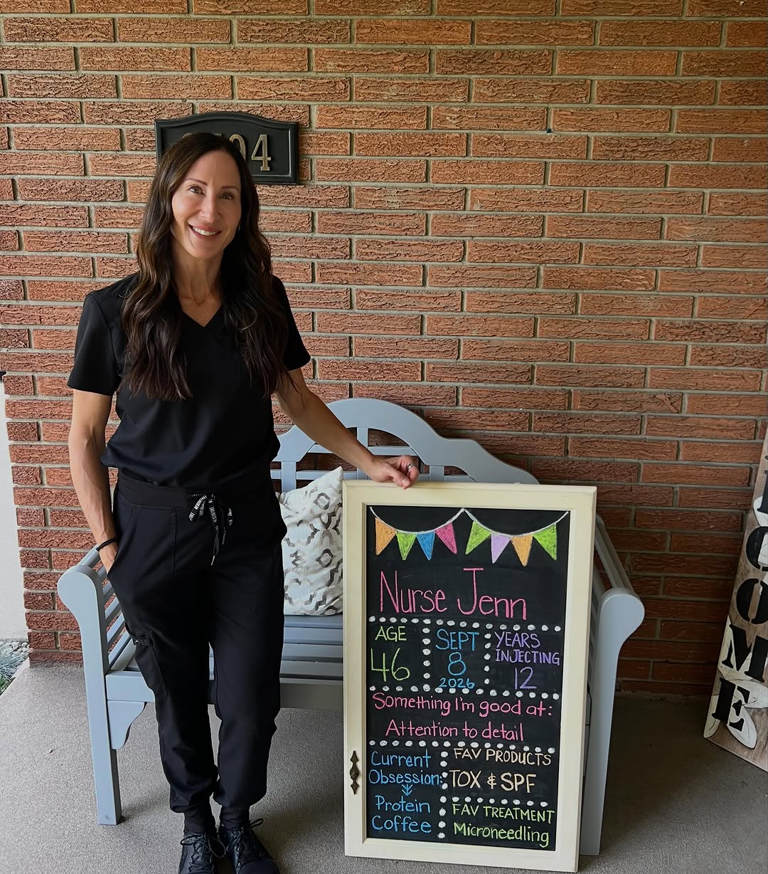 Instagram post by Dr. Alberto Aviles: BACK TO SCHOOL: INJECTOR EDITION 💉 ✏️ ✨ If my boys get a first-day-of-school board… apparently, so do I. 😂 46, still learning, still growi…
