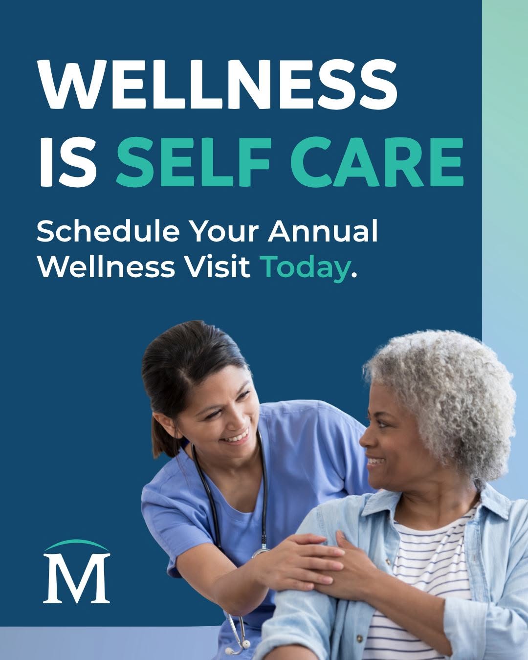 Instagram post by Dr. Aldene McKenzie, DO: Self care isn't just about taking time to relax — it's about taking proactive steps to protect your health. ✨ Your Annual Wellness Visit all…