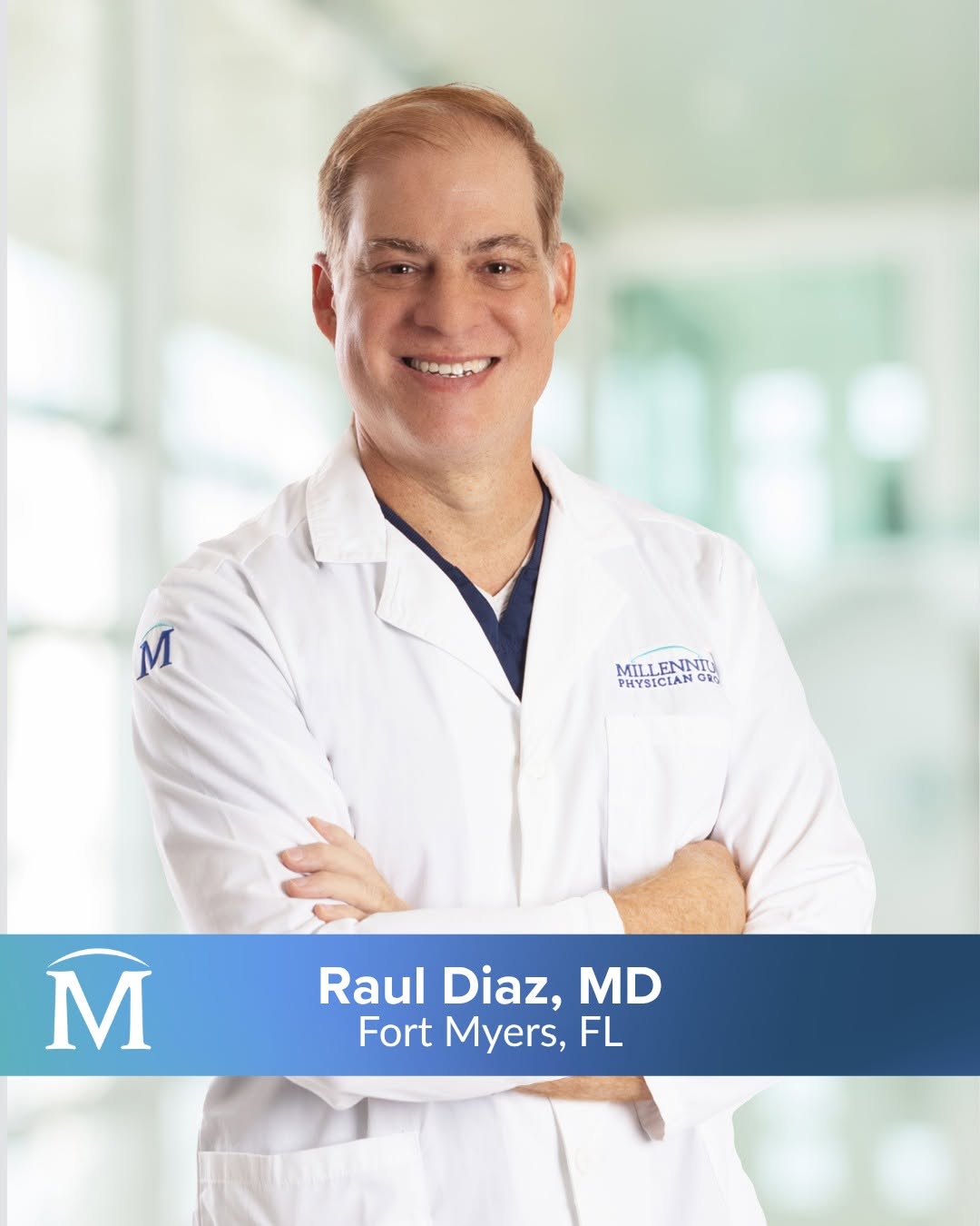 Instagram post by Dr. Aldene McKenzie, DO: We are thrilled to welcome our newest physicians to Millennium Physician Group! 🎉 ✨ Raul Diaz, MD ✨ Edel Alvarez Galban, MD ✨ Aman Khurana,…