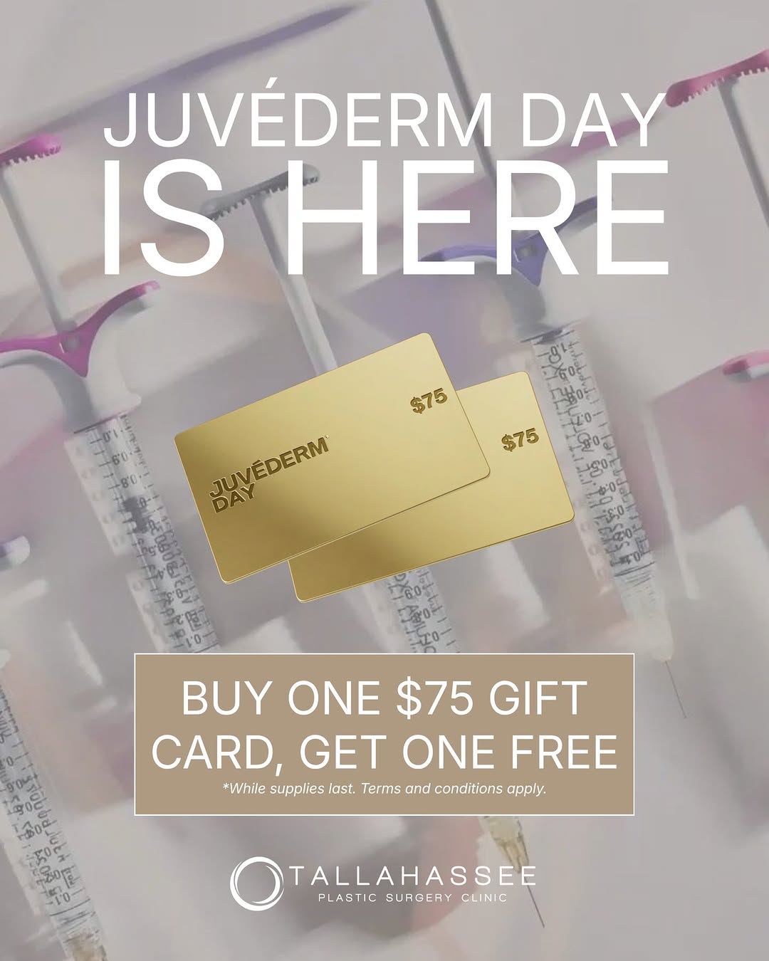 Instagram post by Dr. Alfredo A. Paredes Jr.: JUVÉDERM DAY IS HERE! 💉💋 The sale starts TODAY at 12 PM EST! ⏰ Allē members can snag a BOGO gift card offer: 🎁 Get TWO $75 JUVÉDERM gift …