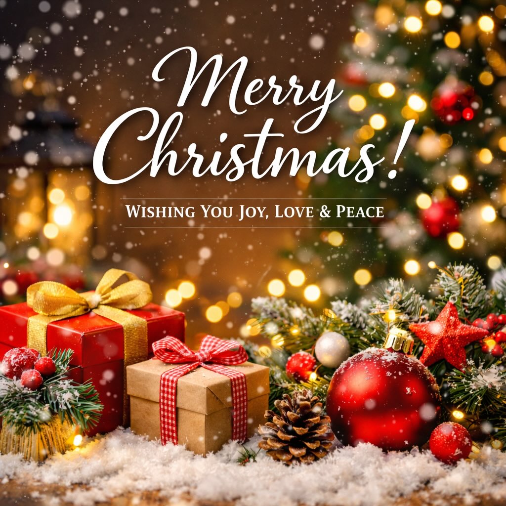 Instagram post by Dr. Ali Ghafouri: Merry Christmas! May your home be filled with joy, peace, and the warmth of loved ones. Wishing you a beautiful holiday season and a wonderf…