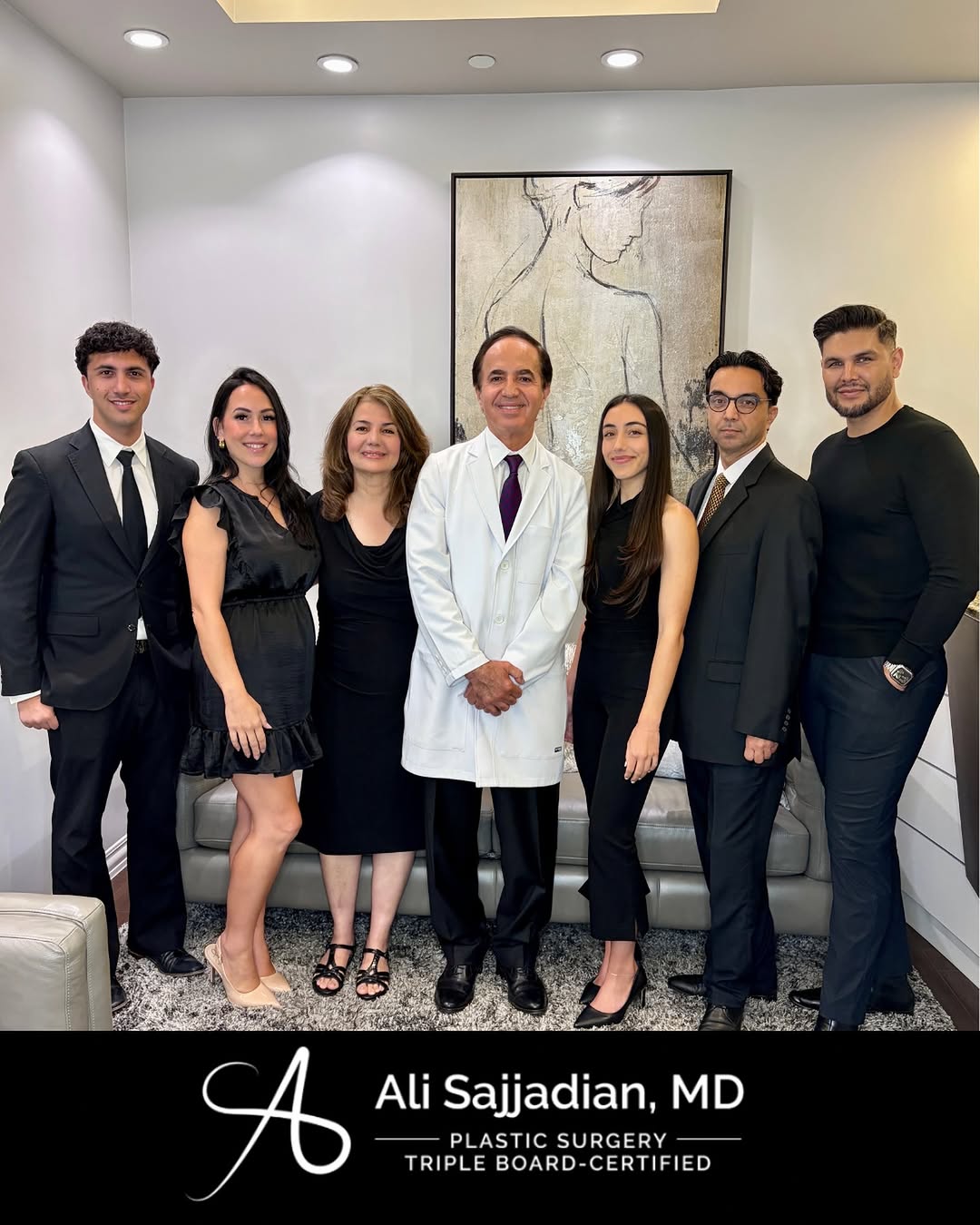 Instagram post by Dr. Ali Sajjadian: Behind every patient experience is a team that cares deeply about the details. 🤍 Excellence is never a solo endeavor. From the first conver…