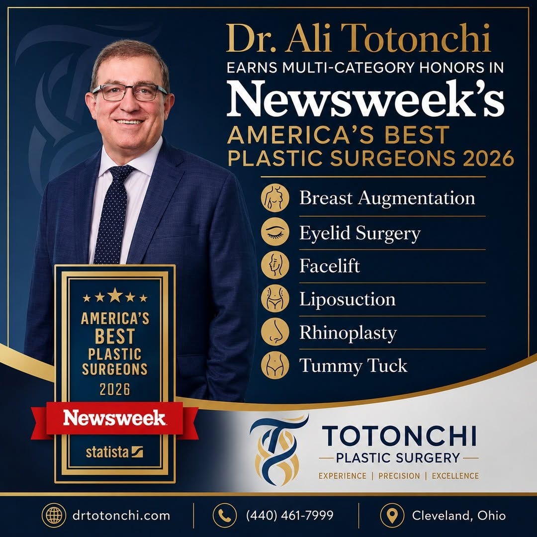 Instagram post by Dr. Ali Totonchi: We’re proud to congratulate Dr. Ali Totonchi on earning multi-category recognition in Newsweek’s America’s Best Plastic Surgeons 2026. Dr. T…