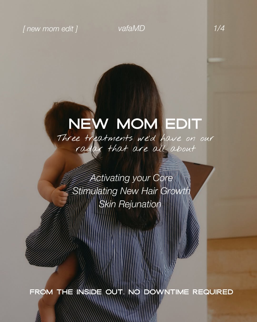 Instagram post by Dr. Ali Vafa: 🤍 This new chapter asks a lot of you — and taking care of yourself doesn’t have to mean adding more to your plate. Our New Mom Edit: three …