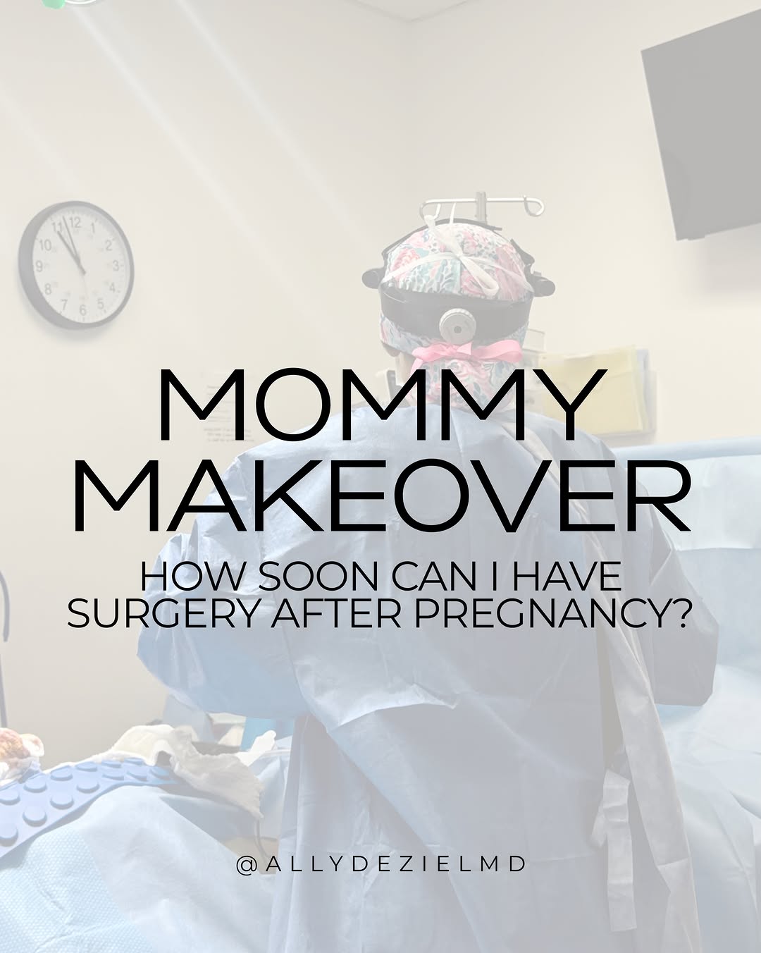 Instagram post by Dr. Allyson Deziel: Considering a Mommy Makeover after pregnancy? One of the most common questions I hear is: “How soon can I have surgery?” There’s no single t…