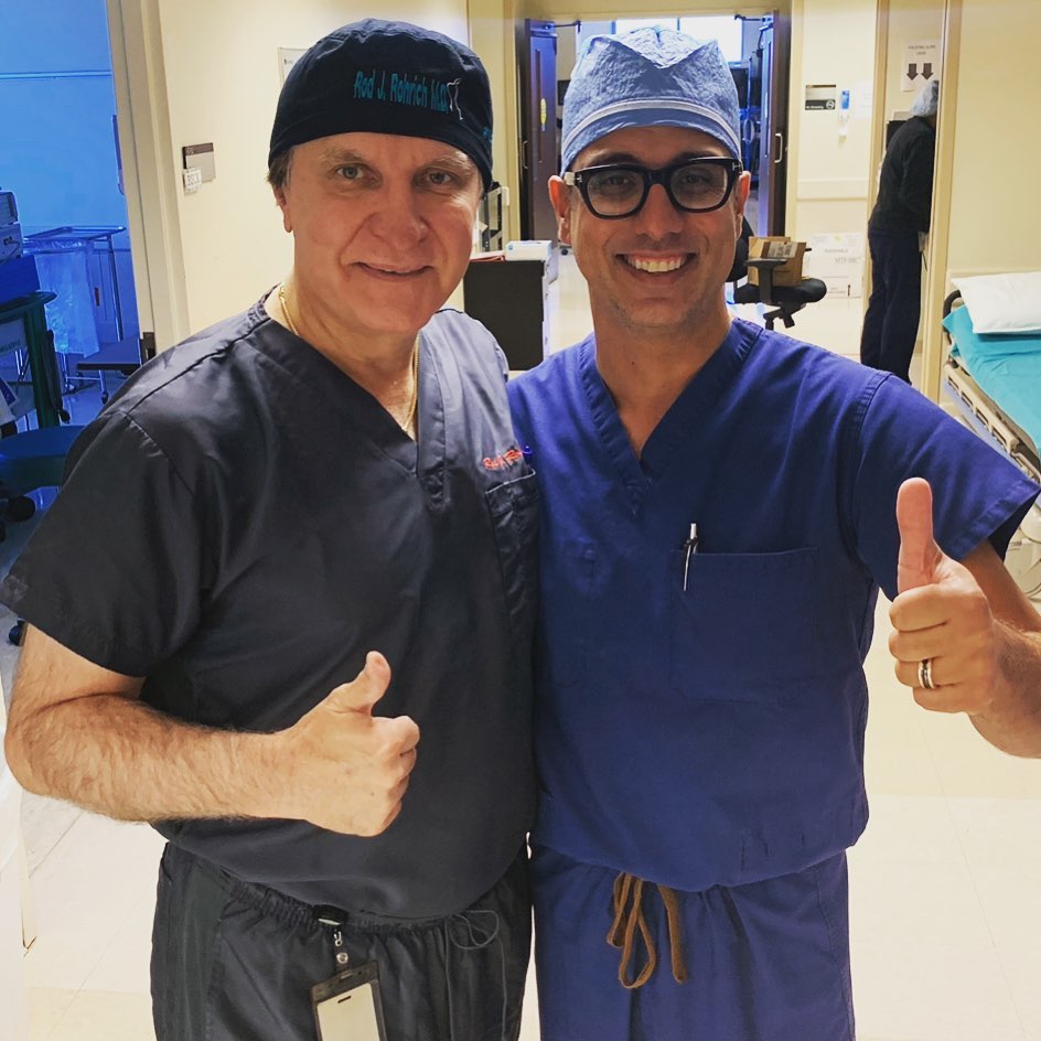 Instagram post by Dr. Amir Tahernia: Had an amazing time this week at Dallas Plastic Surgery Institute with Dr. Rod Rohrich. An incredible surgeon and teacher. A true master of …