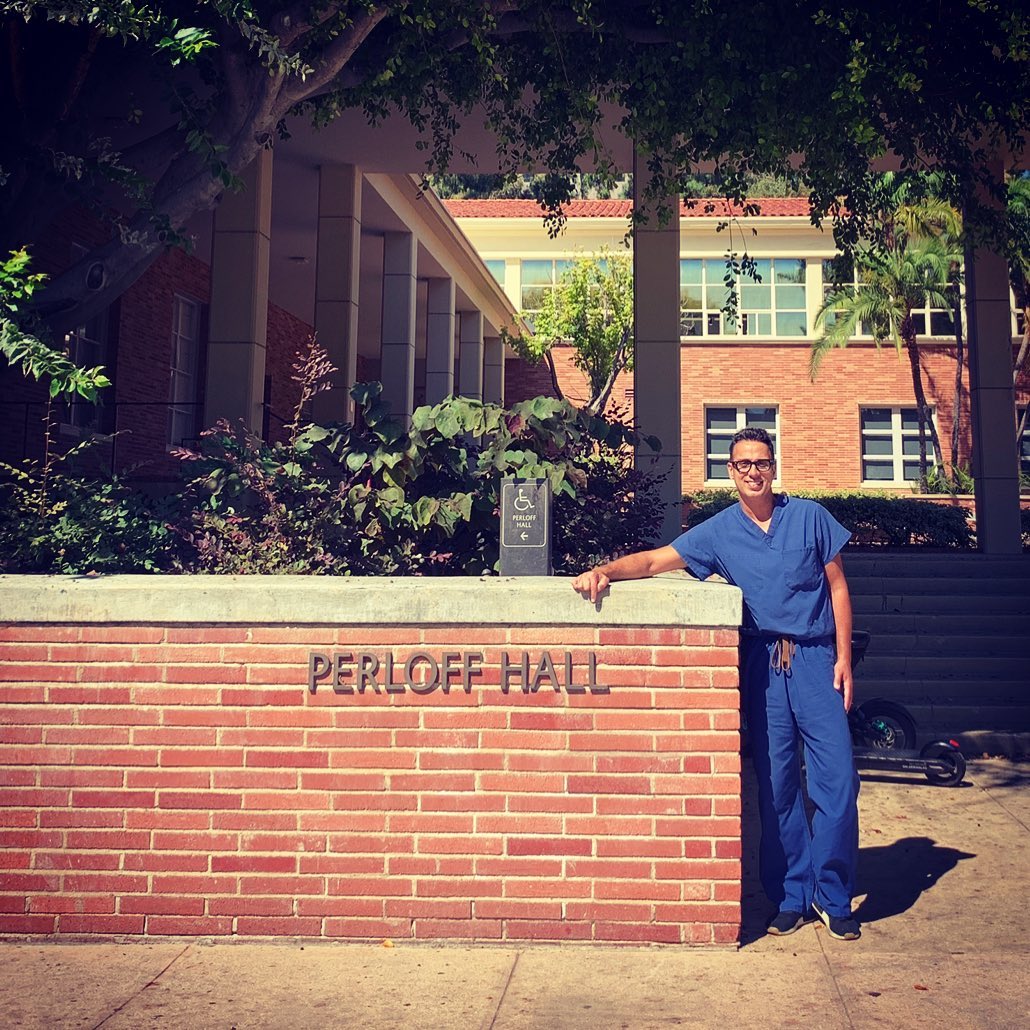 Instagram post by Dr. Amir Tahernia: This is where it all started.. hard to fathom, but took the MCAT in this building 25 years ago while at UCLA.. headed over to NYU Med School…