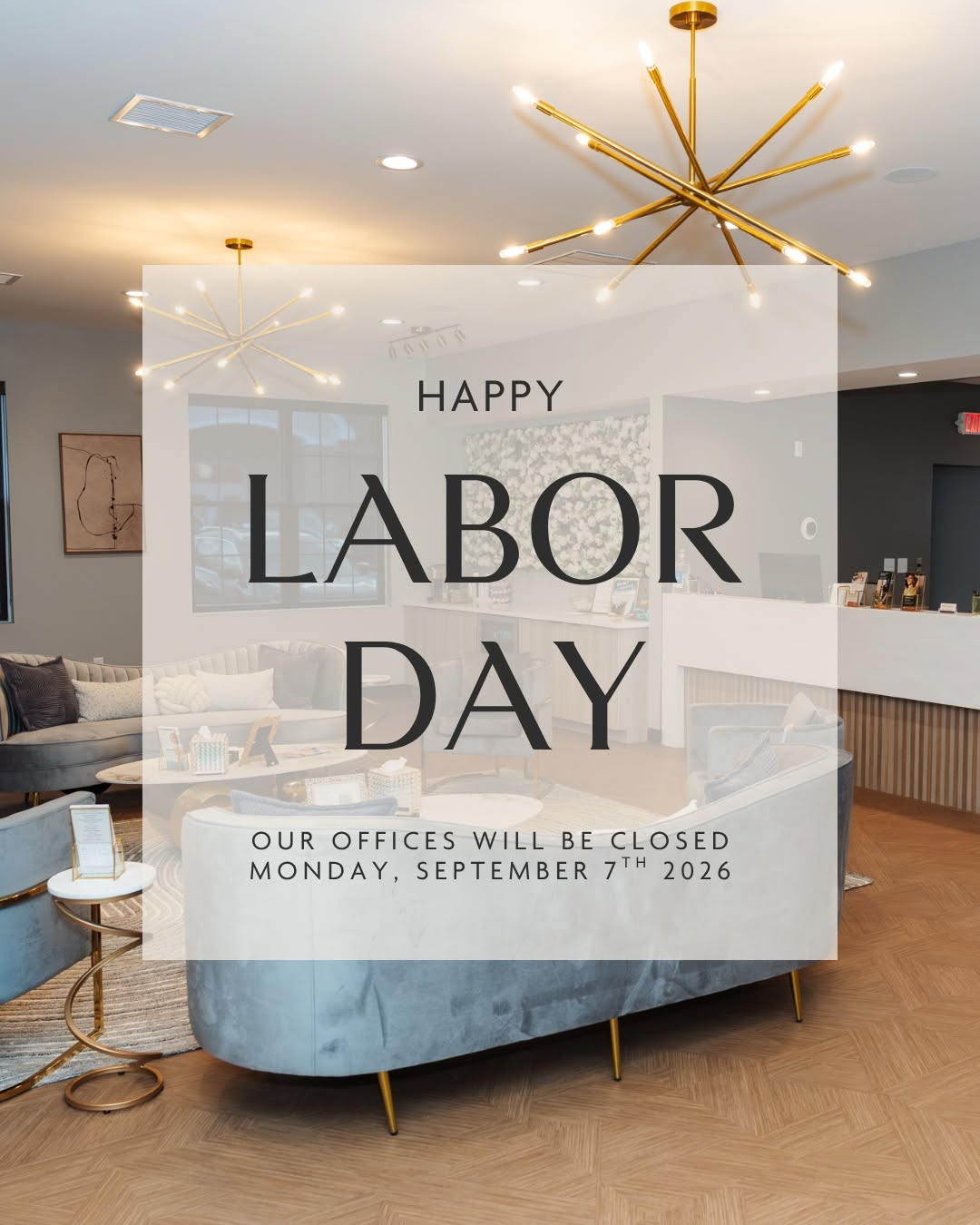 Instagram post by Dr. Amy Brenner: We hope everyone is able to enjoy the holiday weekend. In observance of Labor Day, our Mason and Kenwood locations will be closed Monday, Se…