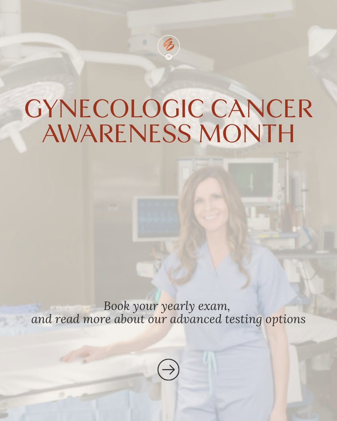 Instagram post by Dr. Amy Brenner: September is Gynecologic Cancer Awareness Month 👩⚕️ Getting your yearly exam could save your life, and regular screenings are the key to d…