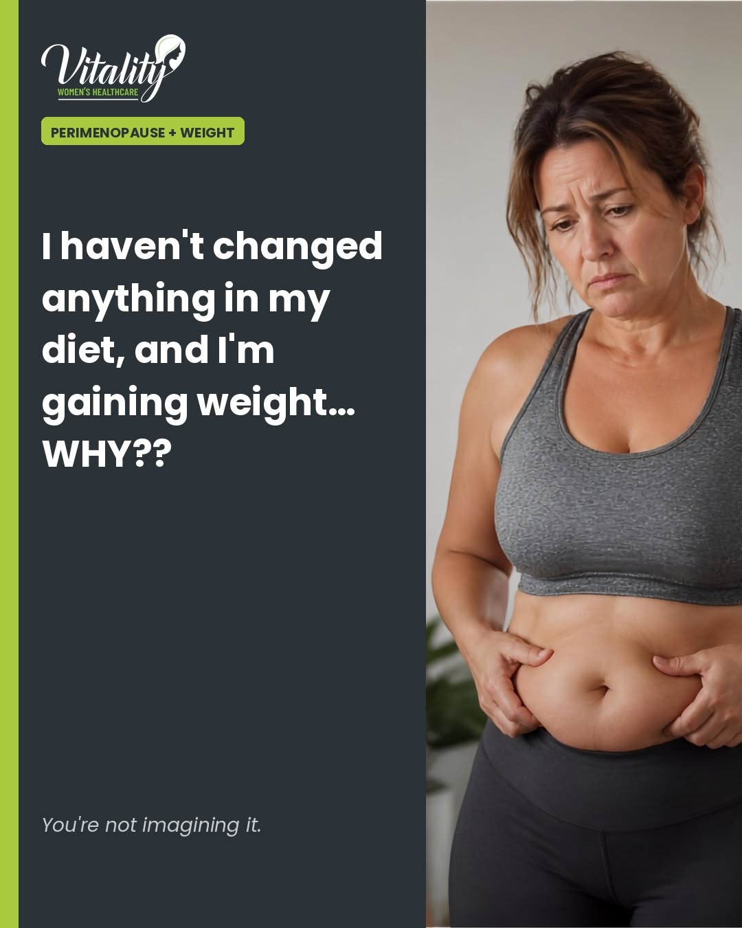 Instagram post by Dr. Amy Klein, DO: Same diet, same routine — different results. If your weight has changed and nothing else has, it's probably not about willpower. It could be…