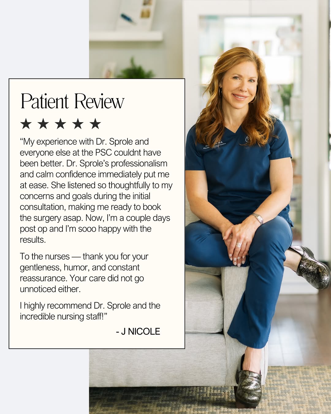 Instagram post by Dr. Amy M. Sprole: Knowing our patients feel heard, cared for, and supported throughout their journey is why we do what we do. I’m also incredibly grateful for…