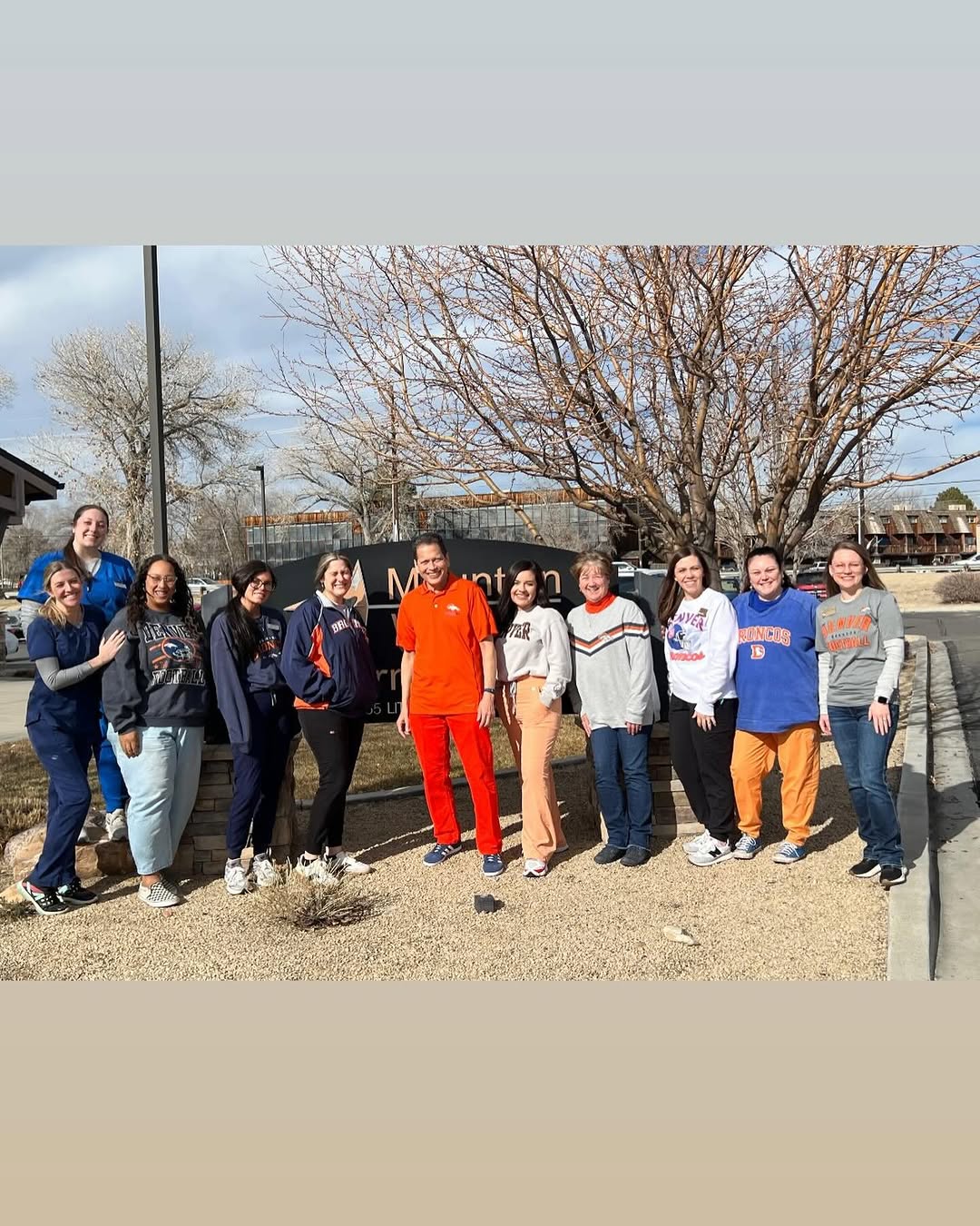 Instagram post by Dr. Amy Y. Paul, DO, FAAD: Go Broncos!