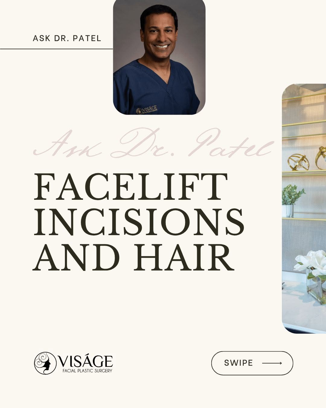 Instagram post by Dr. Anand D. Patel: One of the biggest facelift worries has nothing to do with recovery. “Will I still be able to wear my hair up?” The answer is usually yes. M…