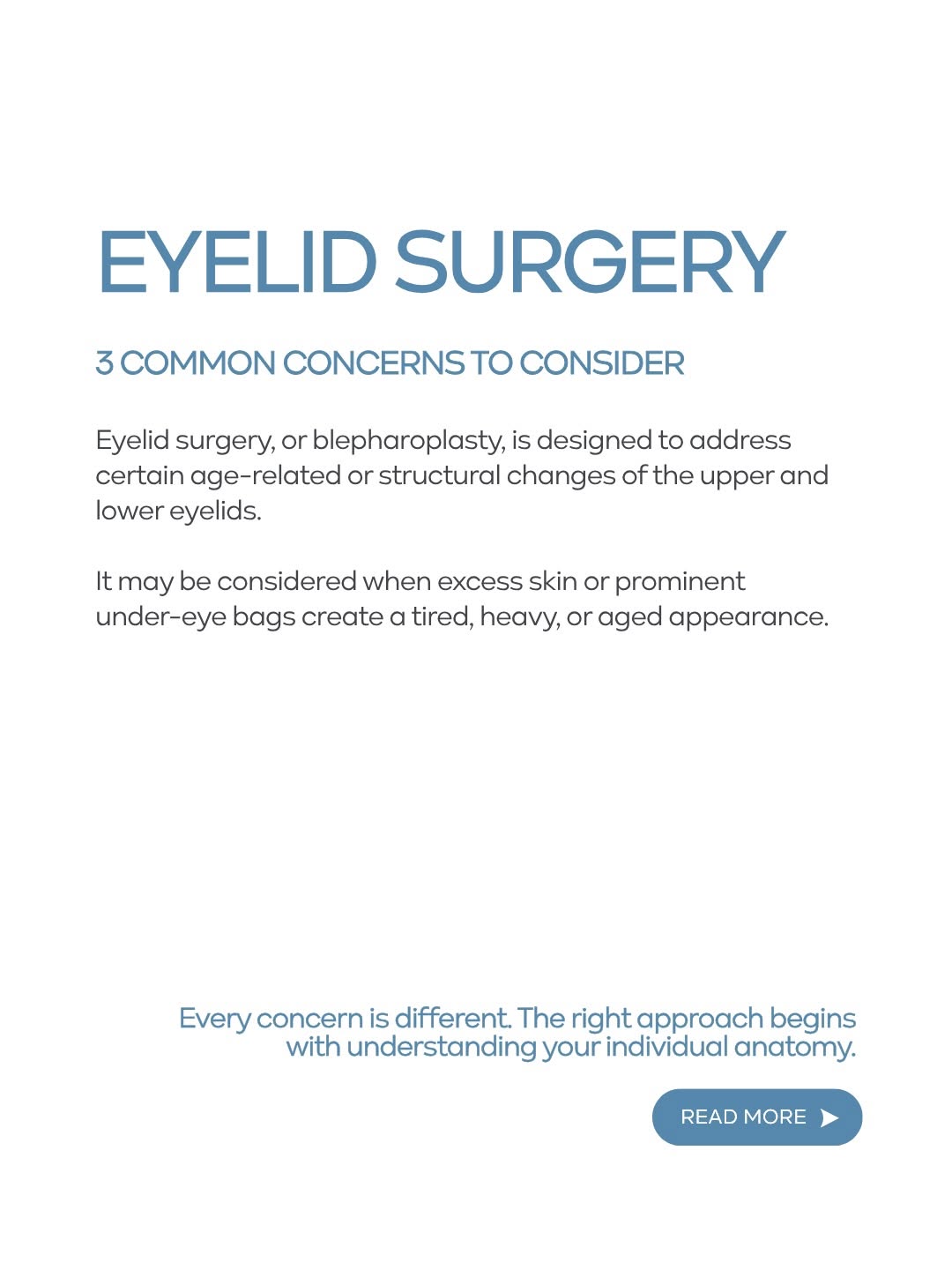 Instagram post by Dr. Andre Aboolian: Eyelid surgery isn’t just about looking younger - it’s about addressing the specific changes happening around the eyes. Excess upper-eyelid …