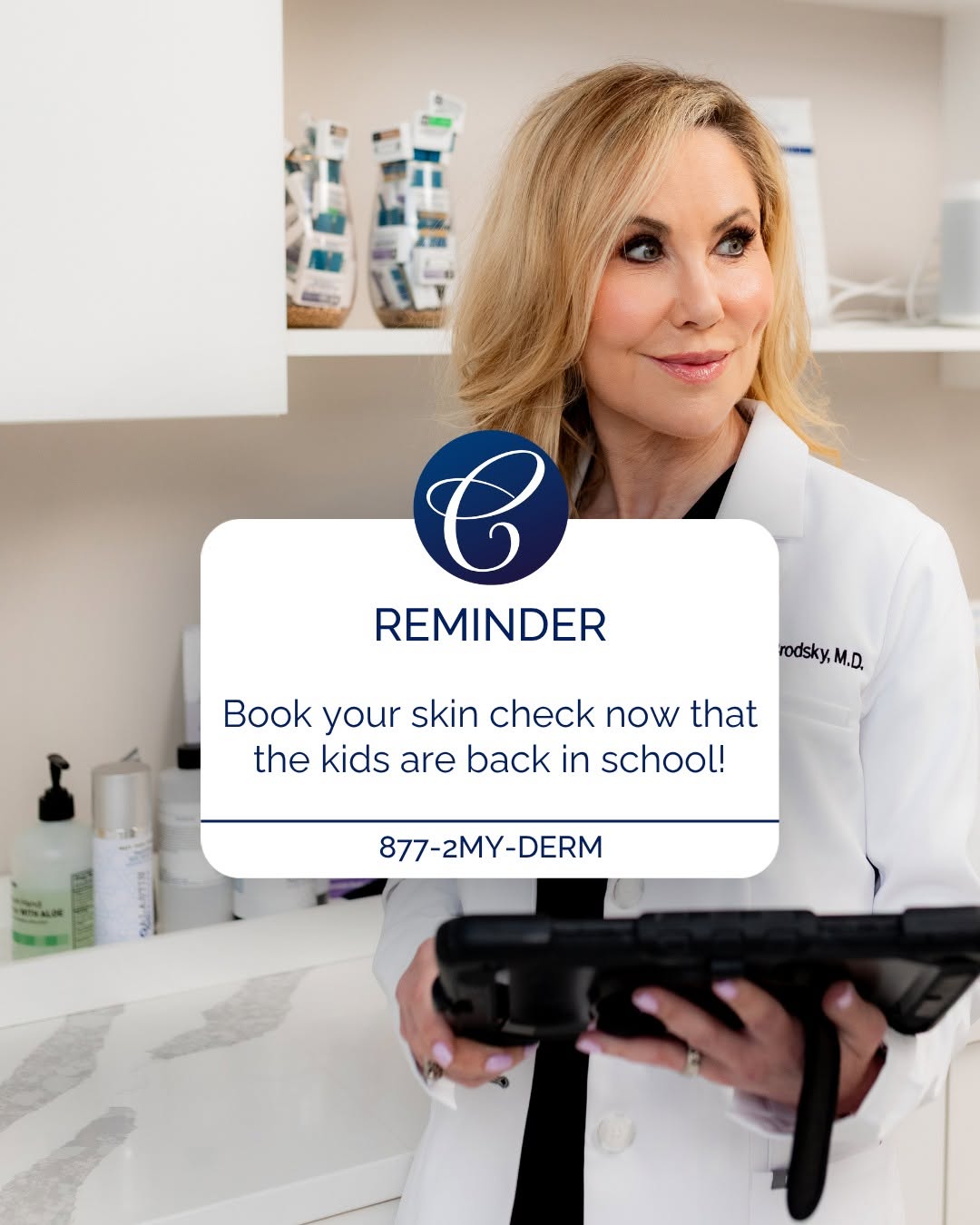 Instagram post by Dr. Andrea Martin: Back-to-school season has a way of bringing everyone else’s routine back first. This is your reminder that your appointment can make it onto…