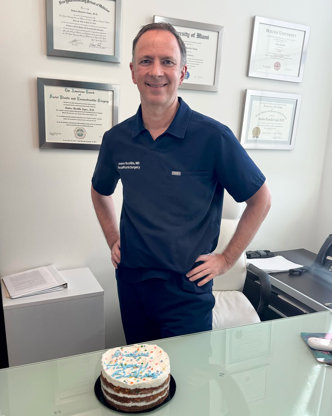 Instagram post by Dr. Andres Bustillo: Another trip around the sun.🎂 Grateful for the people around me, the patients who continue to place their trust in me, and the opportunity …