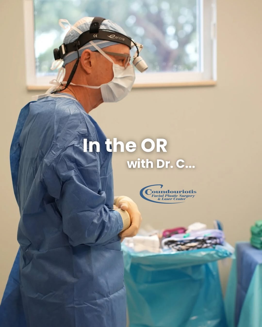 Instagram post by Dr. Andrew Coundouriotis: Ever wonder what really happens before a facial procedure even begins? It all starts with a meticulous process: surgical hand scrubbing, ste…