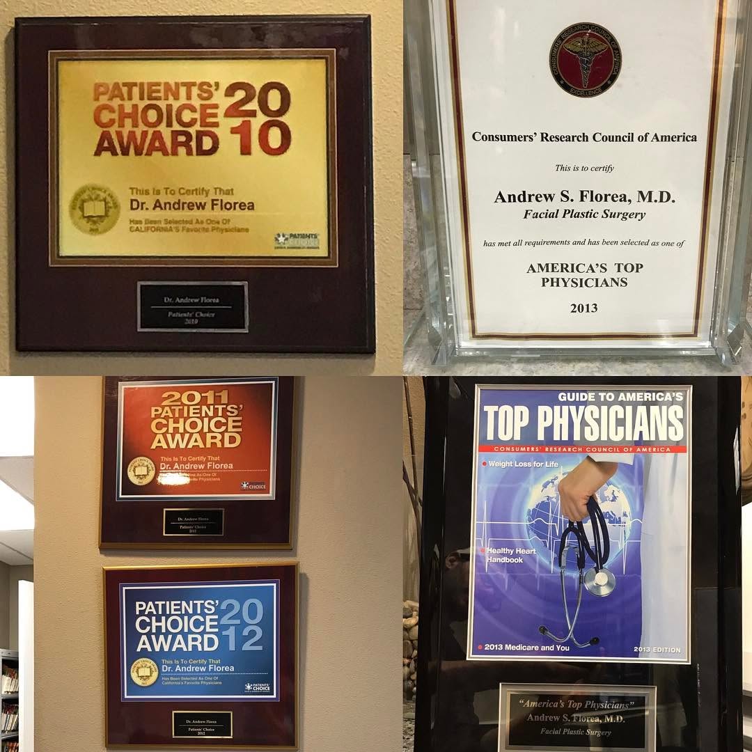 Instagram post by Dr. Andrew S. Florea: A few Recognition Awards. Thank you all for the ❤️Love & Support
