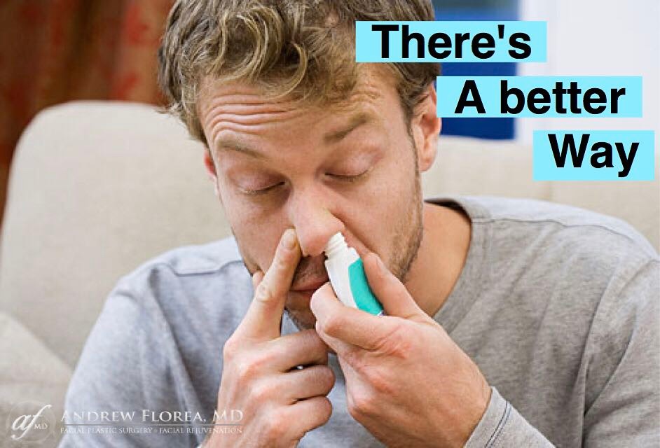 Instagram post by Dr. Andrew S. Florea: "I can't believe I wasted so much money on over the counter nasal sprays that didn't work!" 🔅We have a solution for you🔅 We'll help you ge…