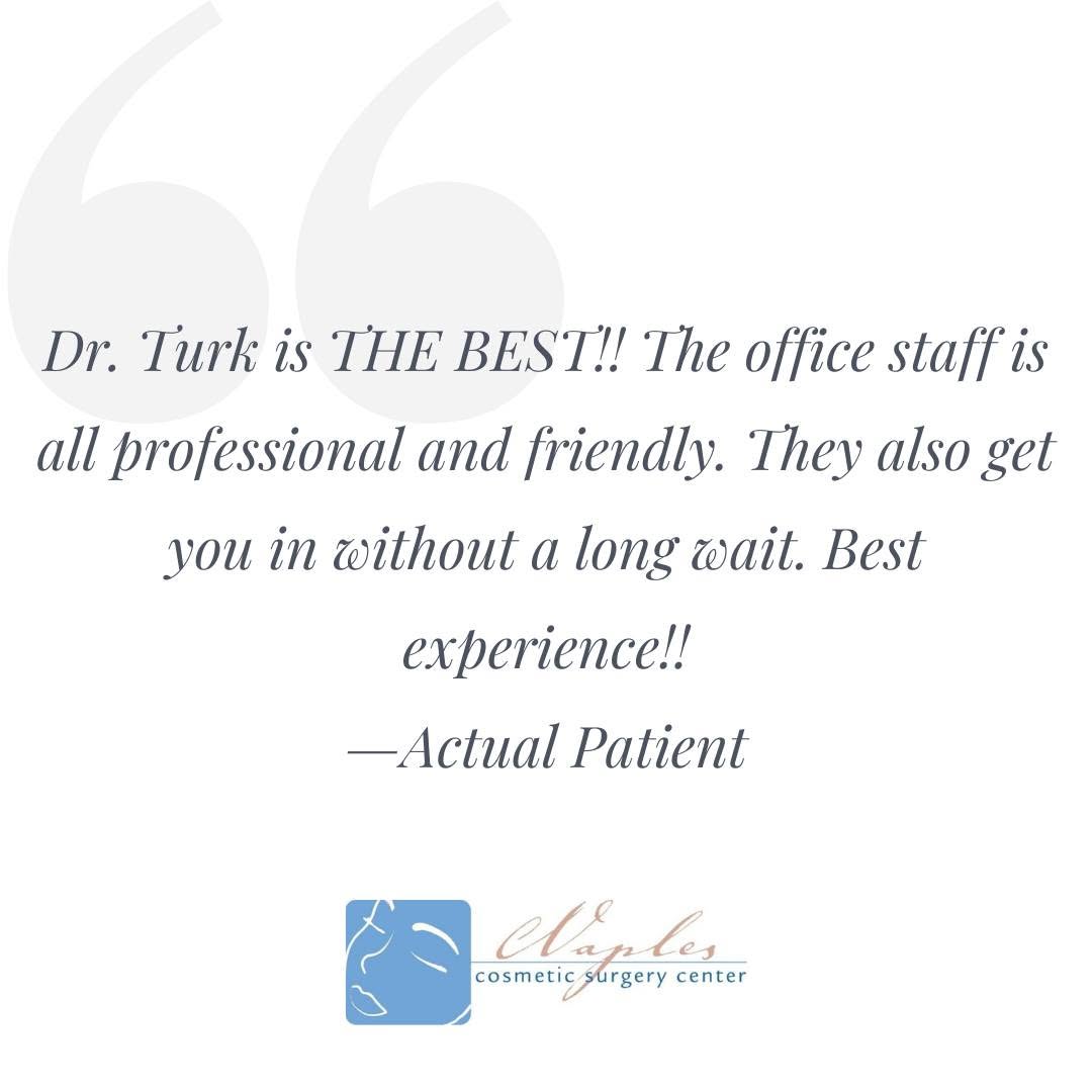 Instagram post by Dr. Andrew Turk: When our patients are happy, we're happy! Check out actual patient results by visiting our before and after gallery. https://www.naples-csc.…