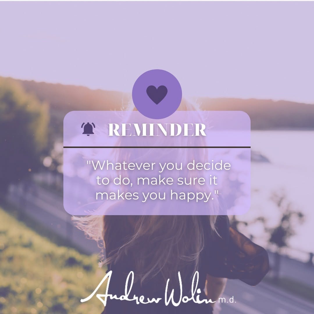 Instagram post by Dr. Andrew Wolin: Everything you do, do it for yourself. Every patient at the Wolin Plastic Surgery Center receives the highest-quality care, with cutting-edg…