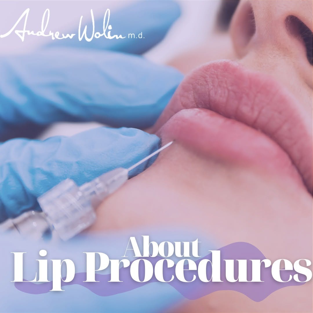 Instagram post by Dr. Andrew Wolin: For those who are looking to rejuvenate an aging lip or simply add volume to a lifelong thin lip. The procedures are almost painless, do not…