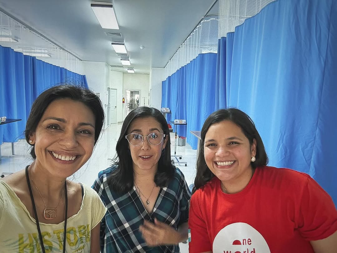 Instagram post by Dr. Angelish Kumar: Going through the clinic schedule with these amazing women from @oneworldsurgery, and will decide tomorrow which women will have surgery on …