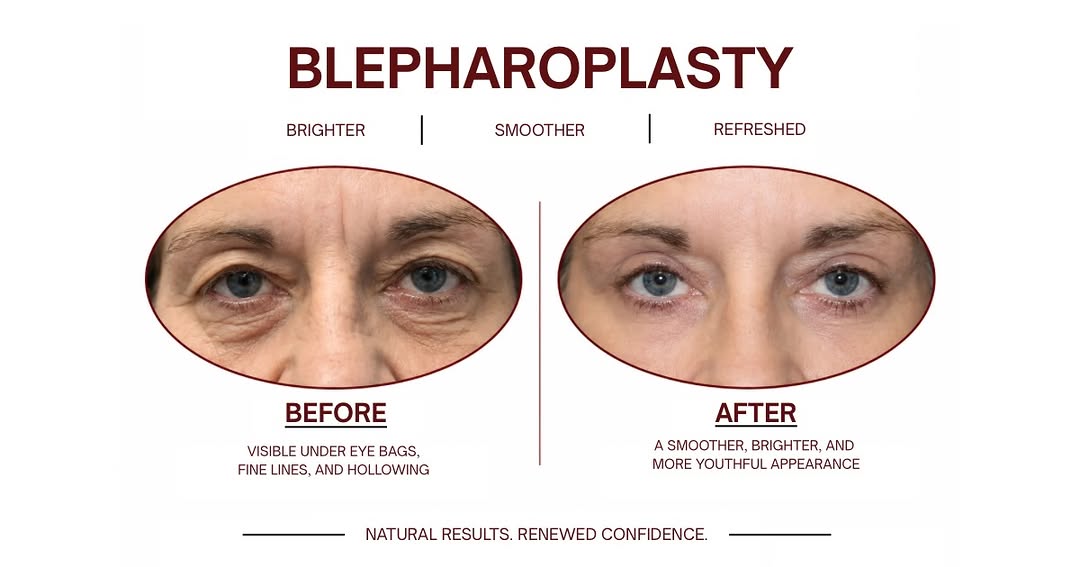 Instagram post by Dr. Anna Petropoulos: Brighter eyes. A refreshed appearance. Beautifully natural results. Blepharoplasty can address under-eye bags, fine lines, hollowing, and ex…