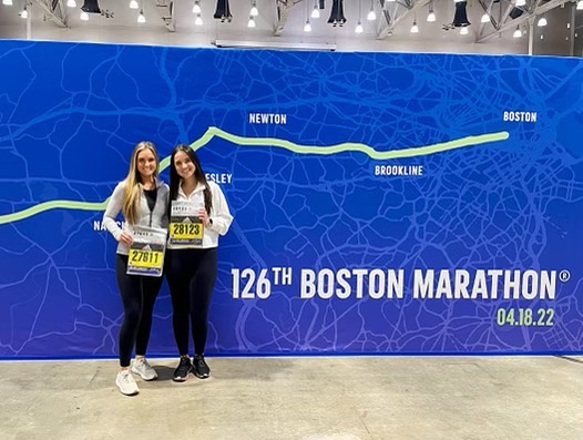 Instagram post by Dr. Anya Pukhovitskaya, D: Wishing a very happy #MarathonMonday to our very own runners Lauren and Lindsey! Wishing you two ladies the best of luck on this beautiful d…