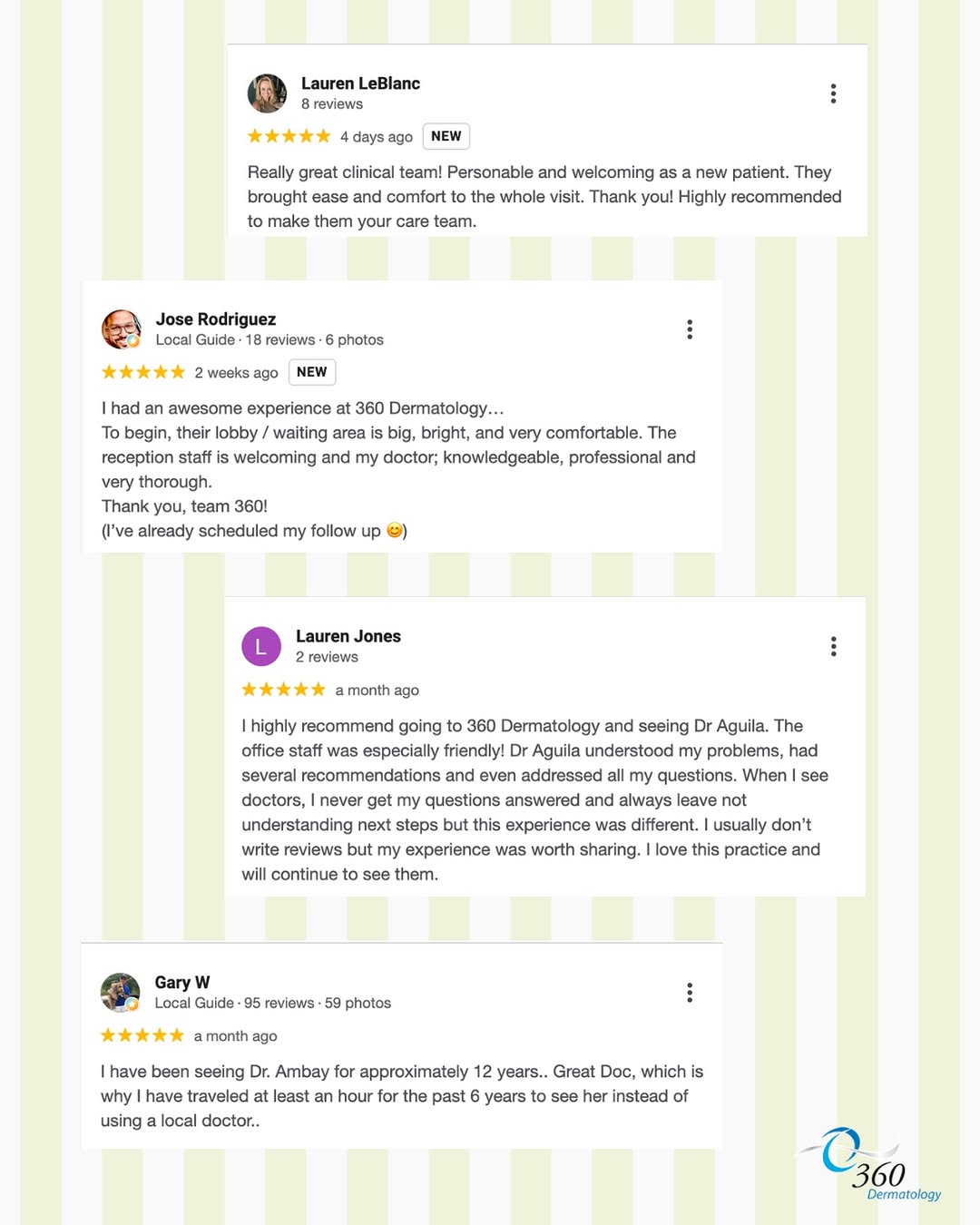 Instagram post by Dr. Aparna Ambay: One of the best parts of what we do? Hearing from our patients 💙 Our goal is simple: provide thoughtful, personalized dermatologic care in …