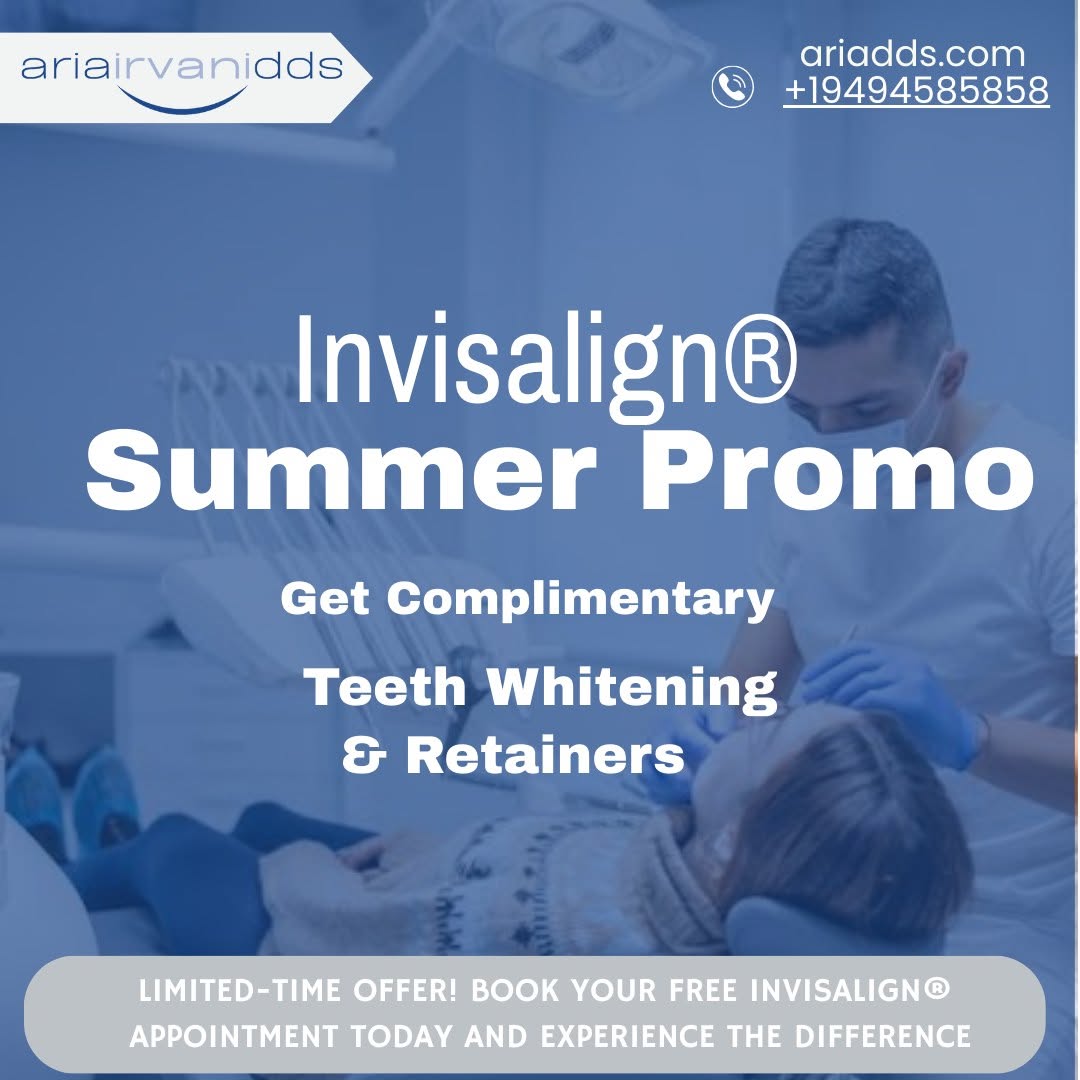 Instagram post by Dr. Aria Irvani, DDS: Our Summer Invisalign Promotion won't last forever! 🌞 This is your chance to take the leap towards a straighter, brighter, more confident s…