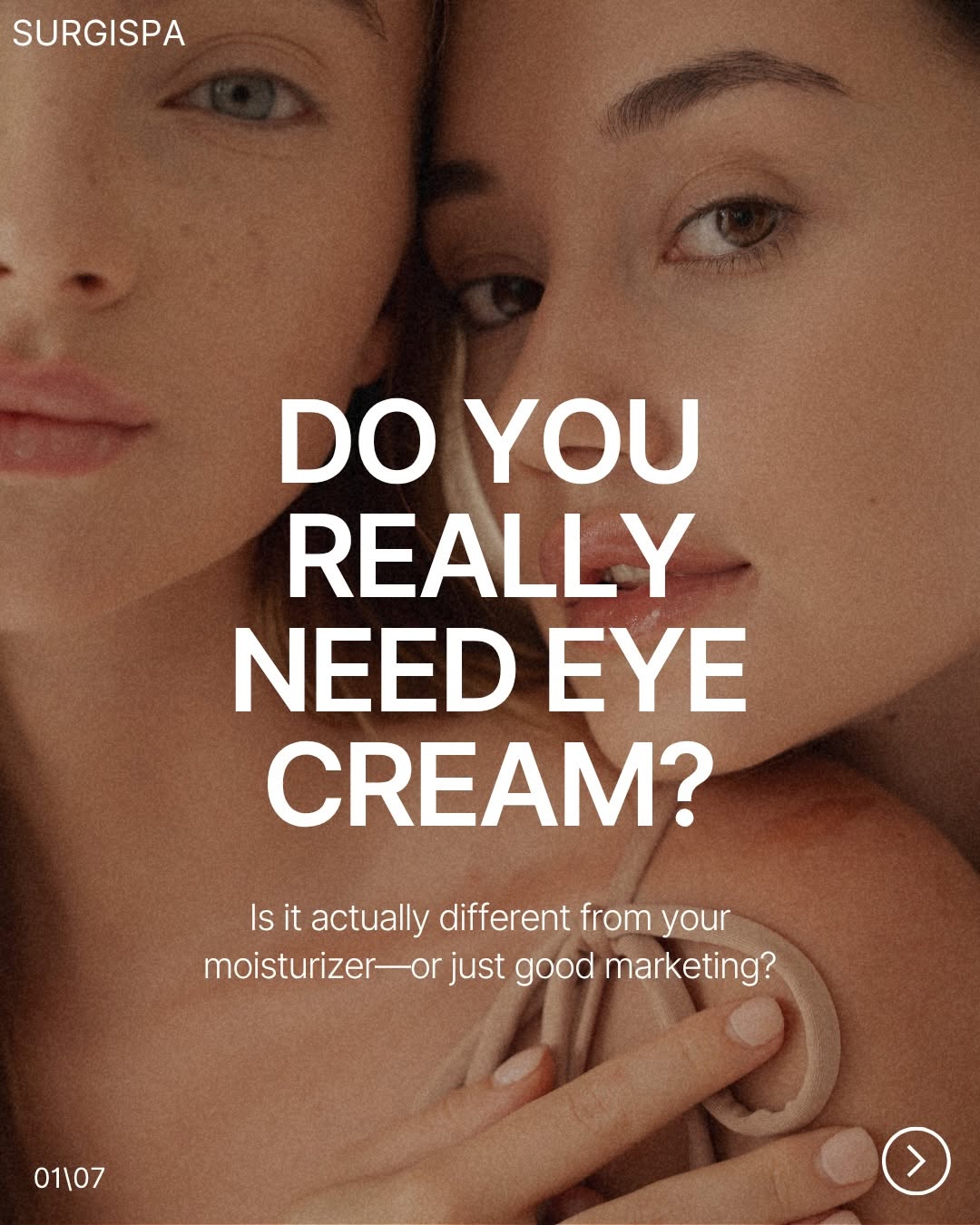 Instagram post by Dr. Arthur M. Cambeiro: Do you really need an eye cream… or is your moisturizer enough? 👀✨ The answer: it depends on your skin and what you’re trying to target. Th…