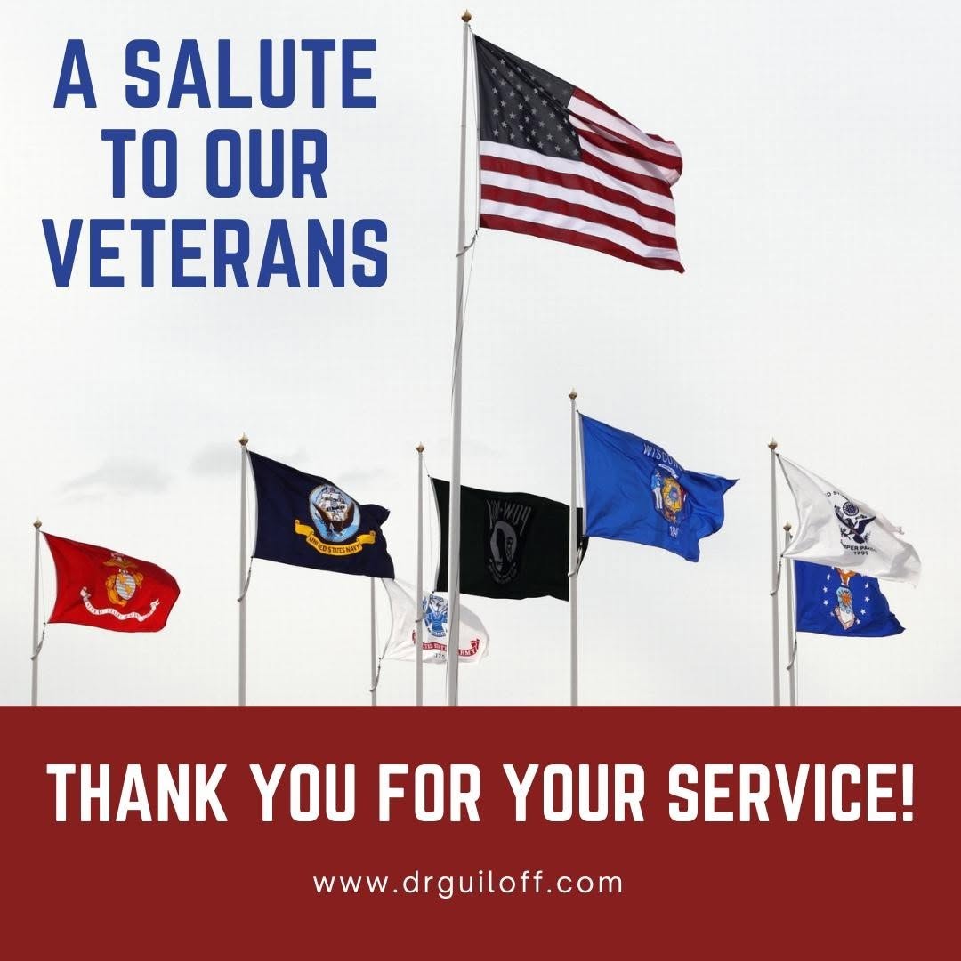 Instagram post by Dr. Arturo Guiloff: We salute our veterans. Thank you for your service!