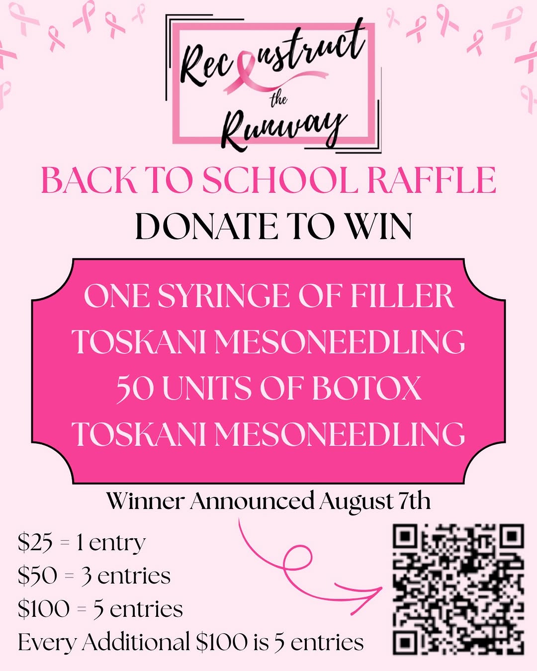 Instagram post by Dr. Ashley Kerekes: ✨GIVEAWAY FOR A GREAT CAUSE✨ Support Dr. Kerekes’ nonprofit, Reconstruct the Runway, and help celebrate the strength, resilience, and recons…